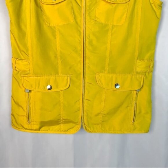 COLUTHA YELLOW SLEEVELESS WINDBREAKER SPRING OUTDOOR JACKET WOMEN SIZE SMALL - Picture 10 of 16